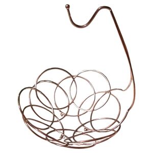 Fruit Basket Bowl with Banana Hanger, Chrome